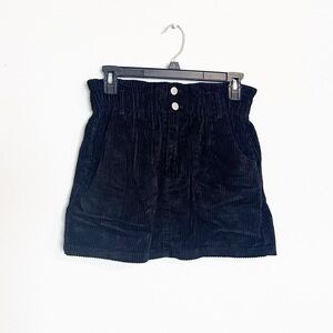 Forever 21 Corduroy Ribbed Black Skirt